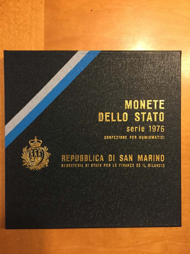 Snm-s05 Set 8 Monedas San Marino 1976 Unc-bu Fdc Plata Ayff