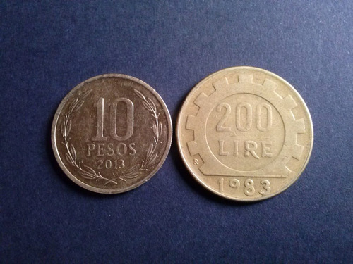 Moneda Italia 200 Liras Bronce 1983 (c21)