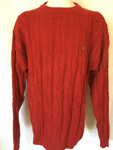 Chaps Ralph Lauren (polo) Sweater Chaleco Tejido Rojo L (xxl