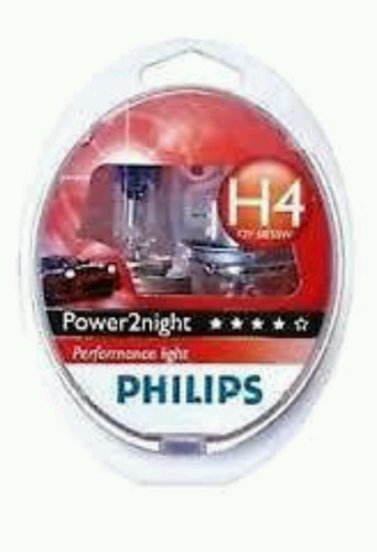 Lámpara Philips H4 Efecto Zenon Power2night. Envío Gratis!!!