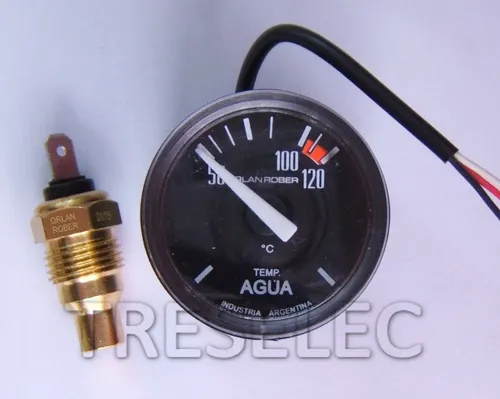 Reloj Temperatura De Agua De Ø 40 Mm Eléctrico, Autoadhesivo C/bulbo Marca  Orlan Rober