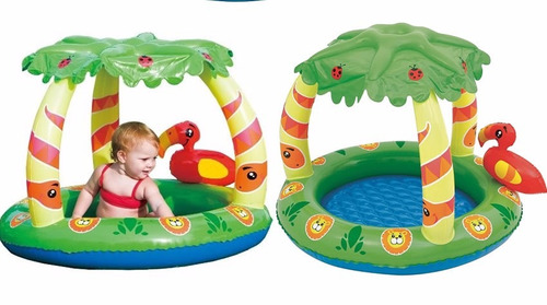 Imagen 5 de 10 de Pileta Inflable Pelotero Animalito Selva Piso Inflable Techo