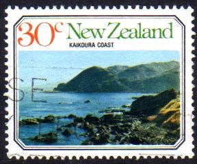 Nueva Zelanda Sello Usado Paisajes Marítimos = Kaikoura 1977