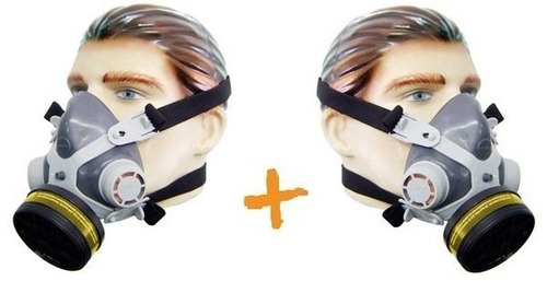 Kit Com 2 Mascaras Facial Simples C/ Filtro Pintura/gases