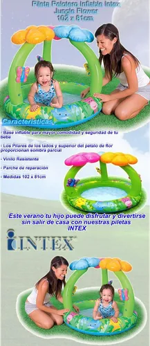 Pileta Inflable Intex Para Chicos Jungle Flower