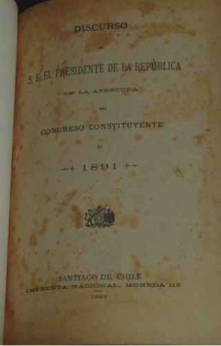 Discurso De S.e. El Presidente De La República En La Apertur