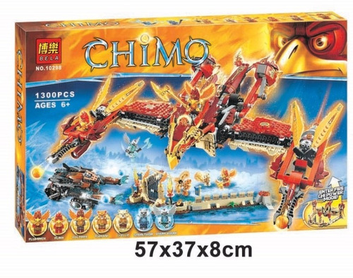Chima, Flying Phoenix Fire Temple, Mod Lego, 70146, Marca Be