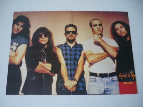 Anthrax Poster Color Doble Años 90s Rock Heavy Metal (Usado)