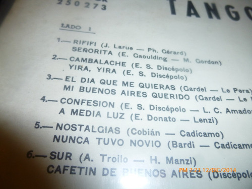Vinilo Lp De Tangos Para Dos -- Los Claudios (u487