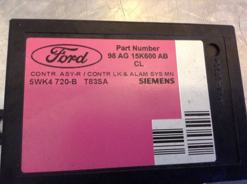 Modulo Anti Robo De Bloqueo Ford Focus Mod 00-04 Oem