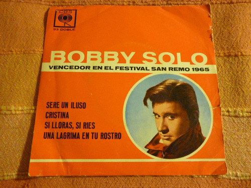 Bobby Solo Seré Un Iluso Disco Simple Vinilo Con Tapa