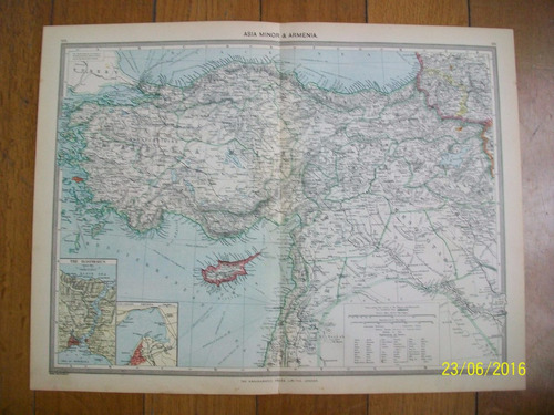 Mapa Asia Menor Y Armenia Publicado En Londres En 1950