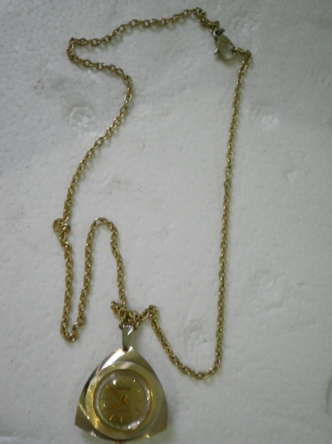 Reloj Colgante Bolsillo Dama Pomar Cuerda Dore Imperdible (Usado)