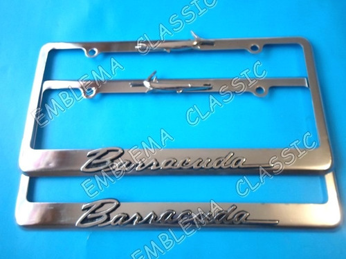 Porta Placas Barracuda Plymouth 318 - V8 Emblemas Clasico