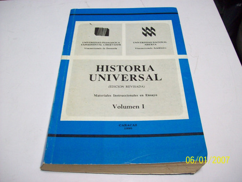 Libro:historia Universal Vol.1-upel