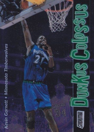 2001-02 Stadium Club Dunkus Colossus Kevin Garnett Twolves