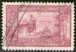 Filipinas Serie Expreso X 1 Sello Usado Cartero Año 1948
