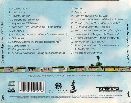 Cd - Tieta Do Agreste - Trilha Sonora Do Filme