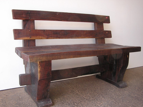Imagen 2 de 9 de Banco De Madera Dura Quebracho Para Exterior.