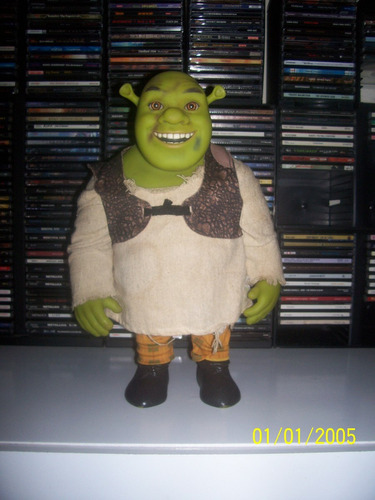 Boneco Grande Do Shrek Bandeirante Com Roupa De Pano 40 Cm