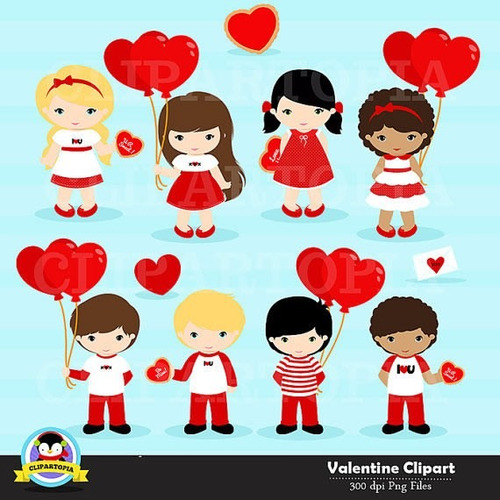 Kit Imprimible San Valentin Corazones Imagenes Clipart