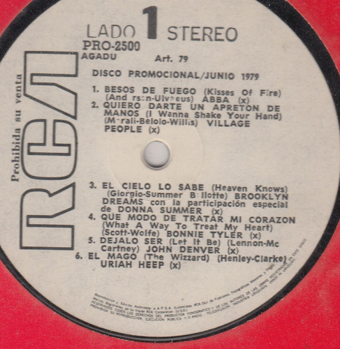 Vinilo Abba Besos De Fuego 1989 Promo Uruguay Uriah Heep