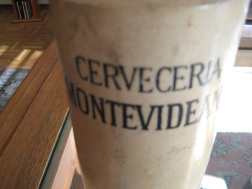 Porron Cerveza Montevideana En Cerámica De Gres