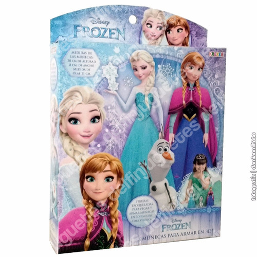 Frozen Muñecas Para Armar 3d Elsa Anna Y Olaf Kreker