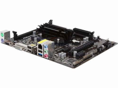 Placa Mãe + Cpu Asrock Q1900m Vga Dvi Som Hdmi Usb Ps2 Ddr3