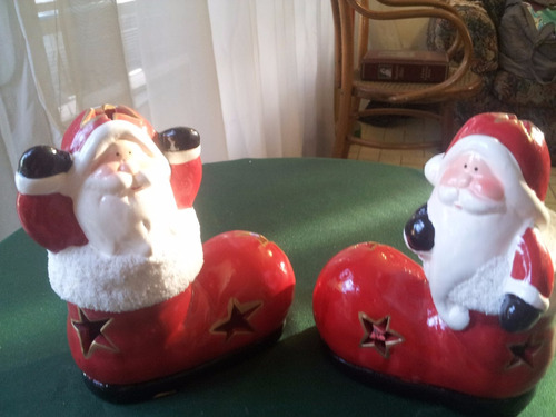 Adornos De Navidad En Ceramica C/ Luz Decoracion Navidad