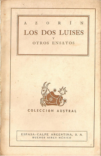 Los Dos Luises -  Azorin - Espasa Calpe