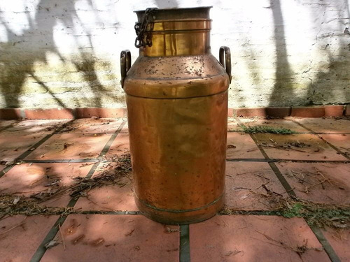 Antiguo Tarro De Leche En Cobre