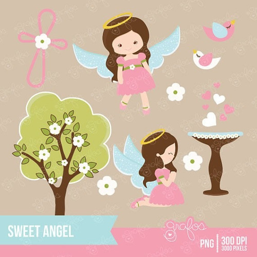 Kit Imprimible Angelitos Nena Imagenes Clipart Cod378