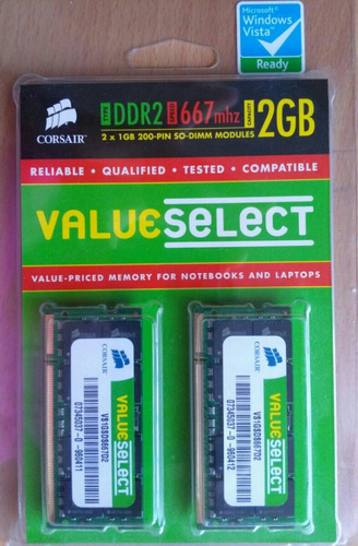 Memoria Ddr 2 De 2gb Para Laptop Y Notebook.