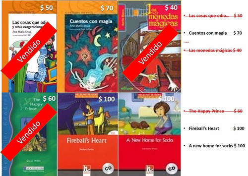 Libros De Ficción Primaria Español E Inglés. Desde $70