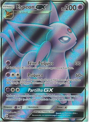 Carta Pokémon Espeon Gx Full Art Sol E Lua