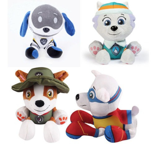 Peluches Paw Patrol, Apolo, Perro Robot, Everest Y Tracker