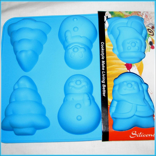 Molde Silicon Arbol Navidad Duende Hom Nieve Ponque Gelatina