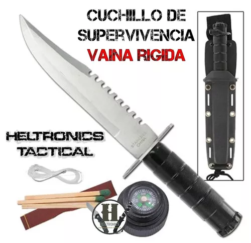 Cuchillo Tactico 6218 Supervivencia Pedernal Brujula Piedra