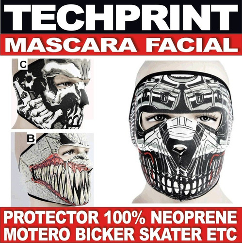 Mascara Protectora Neoprene Para Moto Bici Skater Call Duty