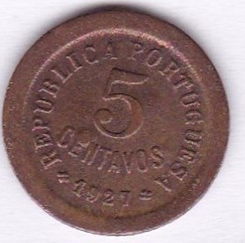 Portugal 20 Centavos 1927 * Republica * Libertad *