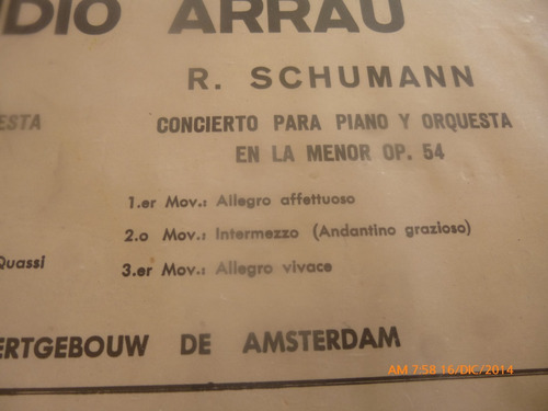 Vinilo Lp - Claudio Arrau -- Grieg .schumann (u1238