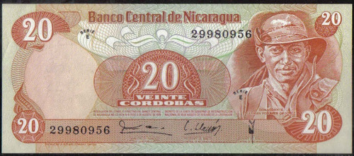 Nicaragua 20 Cordobas D1979 P135