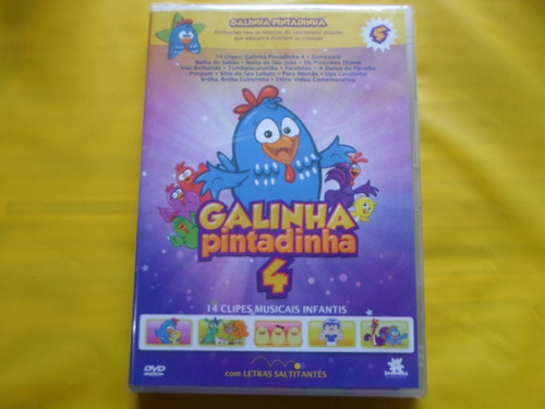 Dvd Galinha Pintadinha 4 / 14 Clipes Musicais / Novo