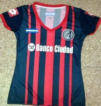camiseta san lorenzo mujer
