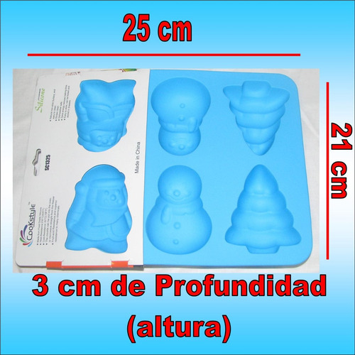 Molde Silicon Arbol Navidad Duende Hom Nieve Ponque Gelatina