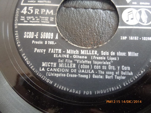 Vinilo Single De Mitch Miller - Bajo El Cielo De Paris( S137