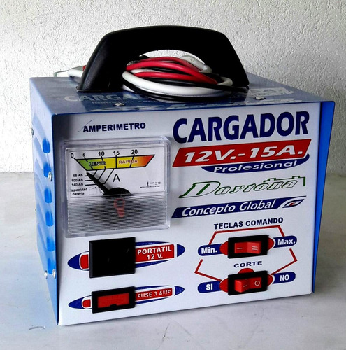 Cargador De Baterias Auto Moto12v 15 Amp.  (uso Profesional)