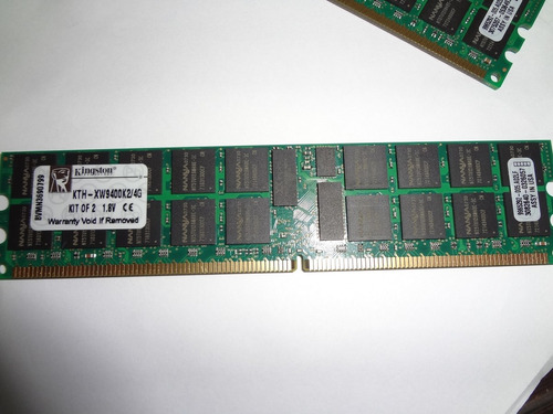 Imagem 5 de 6 de Memoria Servidor 4gb 2x2 Pc2-5300r Kingston Kth-xw9400k2/4g