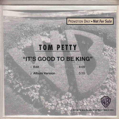 Cd Promo Usa 1994 Tom Petty It S Good To Be King 2 Versiones
